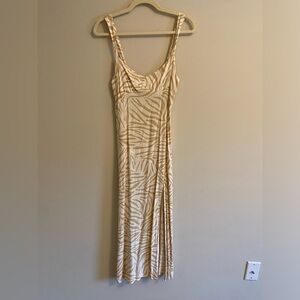 Zara Linen Zebra Print Dress